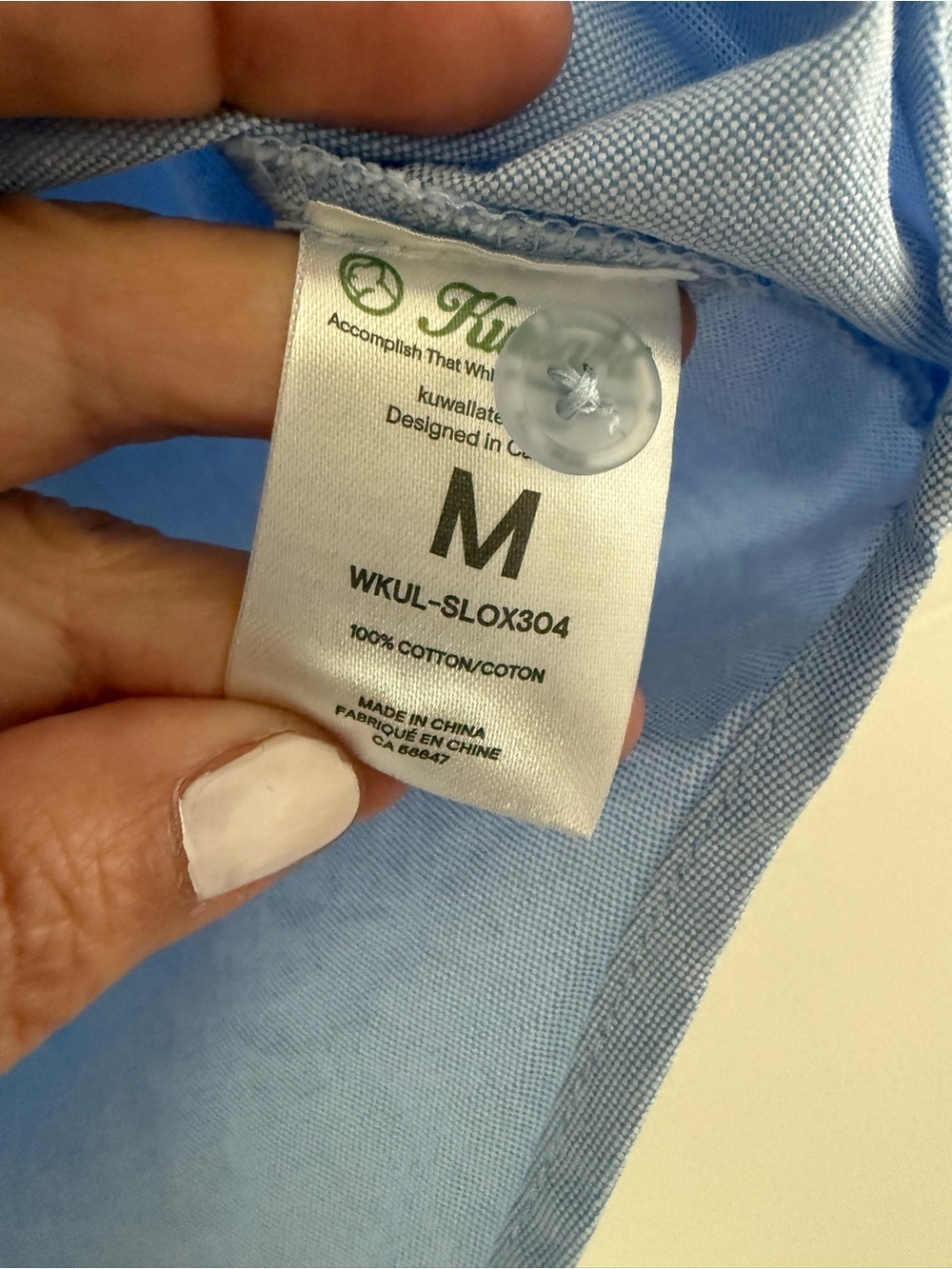 Kuwalla 100% Cotton Sleeveless Oxford Shirt, size medium. - Picture 7 of 7